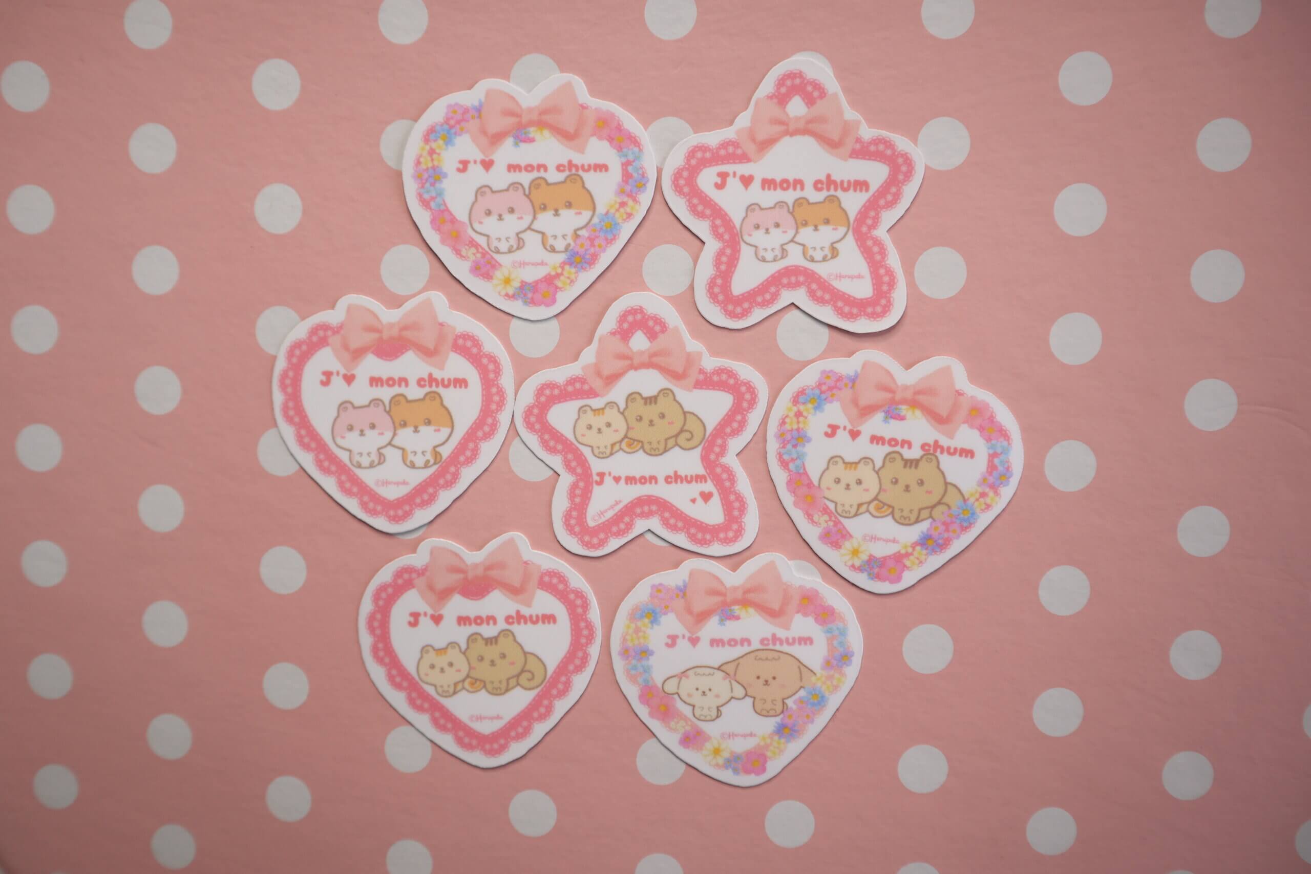 J'aime Mon Chum Cute Critters French Vinyl Stickers - Image 16