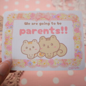 Cute Pregnancy Announcement Vinyl Stickers