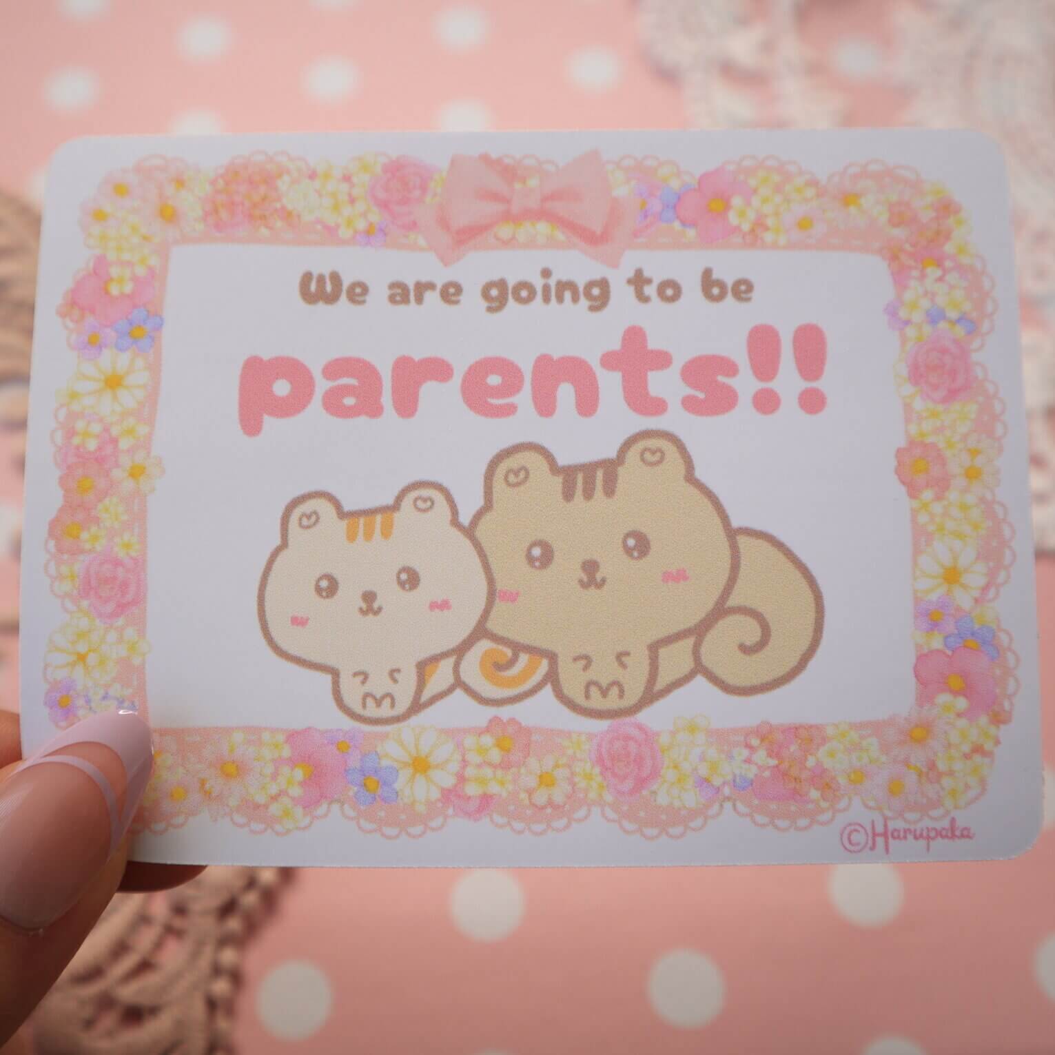 Cute Pregnancy Announcement Vinyl Stickers