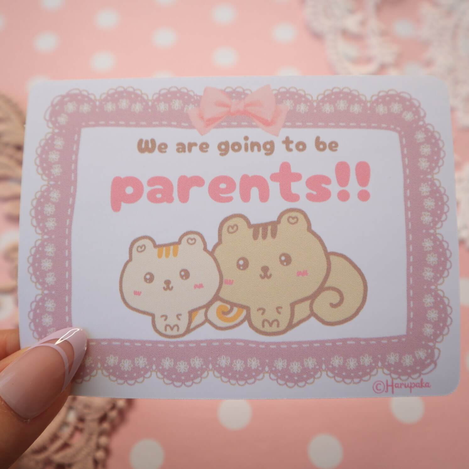Cute Pregnancy Announcement Vinyl Stickers - Image 3