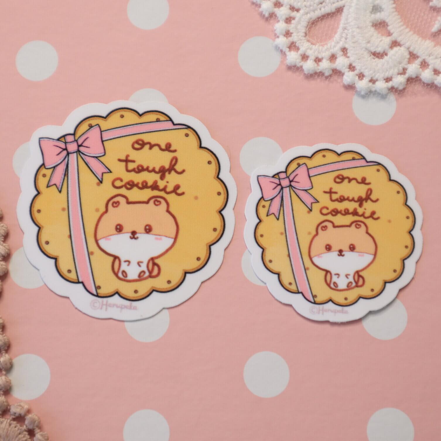 One Tough Cookie Cute Hamster Vinyl Stickers - Image 2