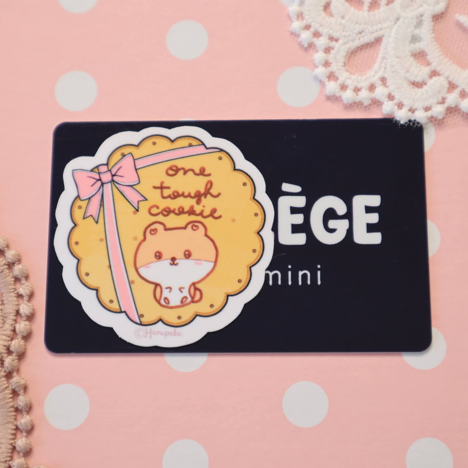 One Tough Cookie Cute Hamster Vinyl Stickers - Image 3