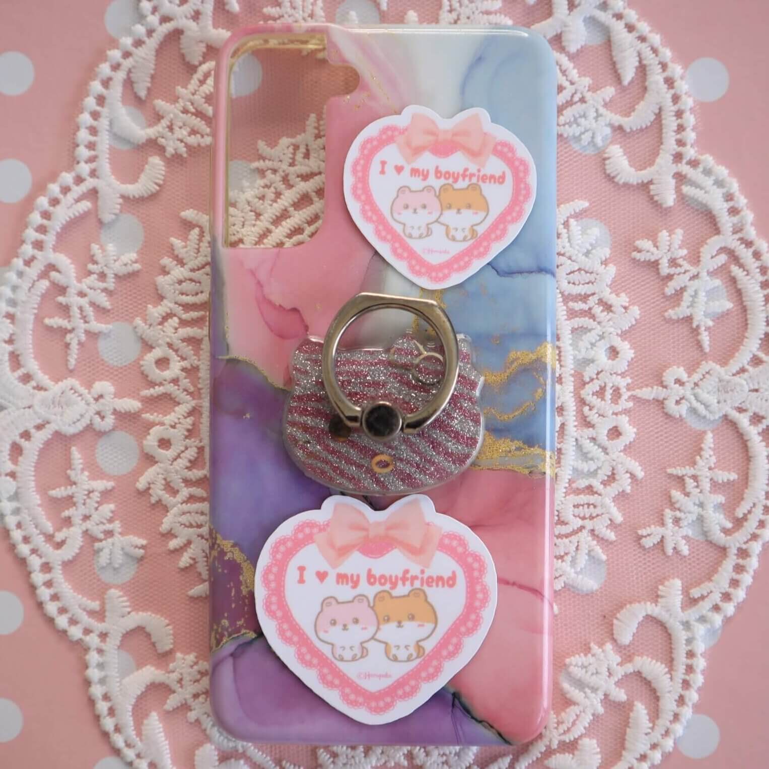 I Love My Boyfriend Cute Hamster Vinyl Stickers - Image 9