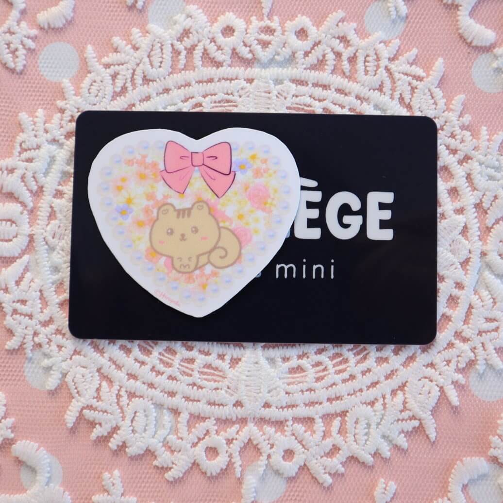 Heart Shaped Pearl Frame Cute Squirrel Stickers - Image 3