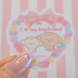 I Love My Boyfriend Vinyl Stickers