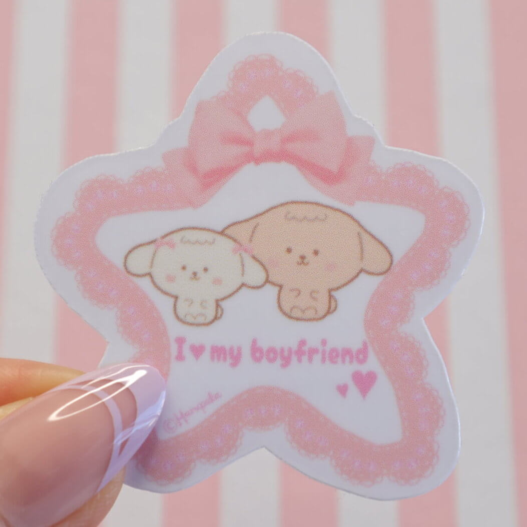 I Love My Boyfriend Vinyl Stickers - Image 2