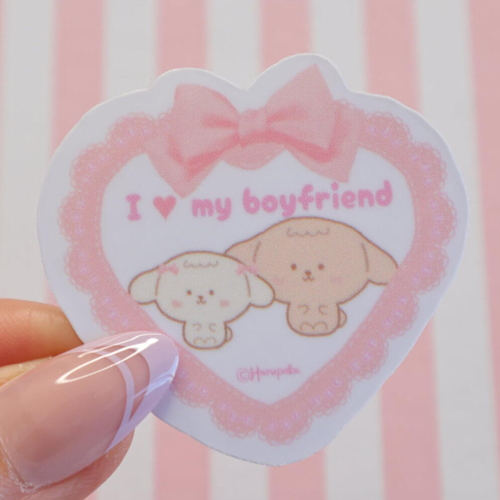 I Love My Boyfriend Vinyl Stickers - Image 3