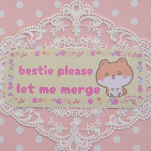 Please Let Me Merge Cute Hamster Bumper Stickers
