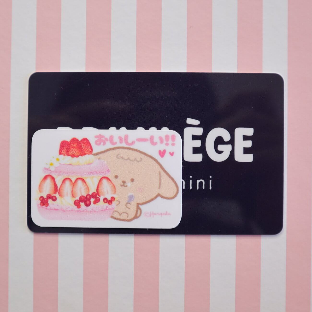 Strawberry Macaron Cute Dog Vinyl Stickers - Image 3