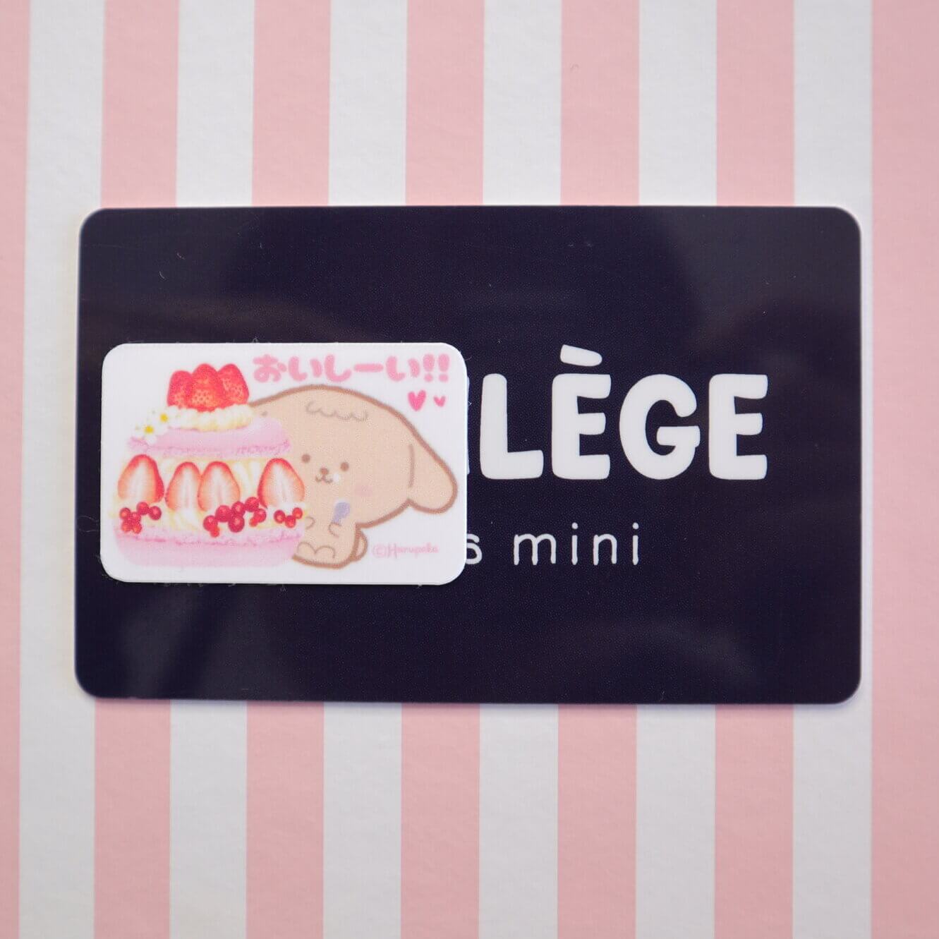 Strawberry Macaron Cute Dog Vinyl Stickers - Image 4