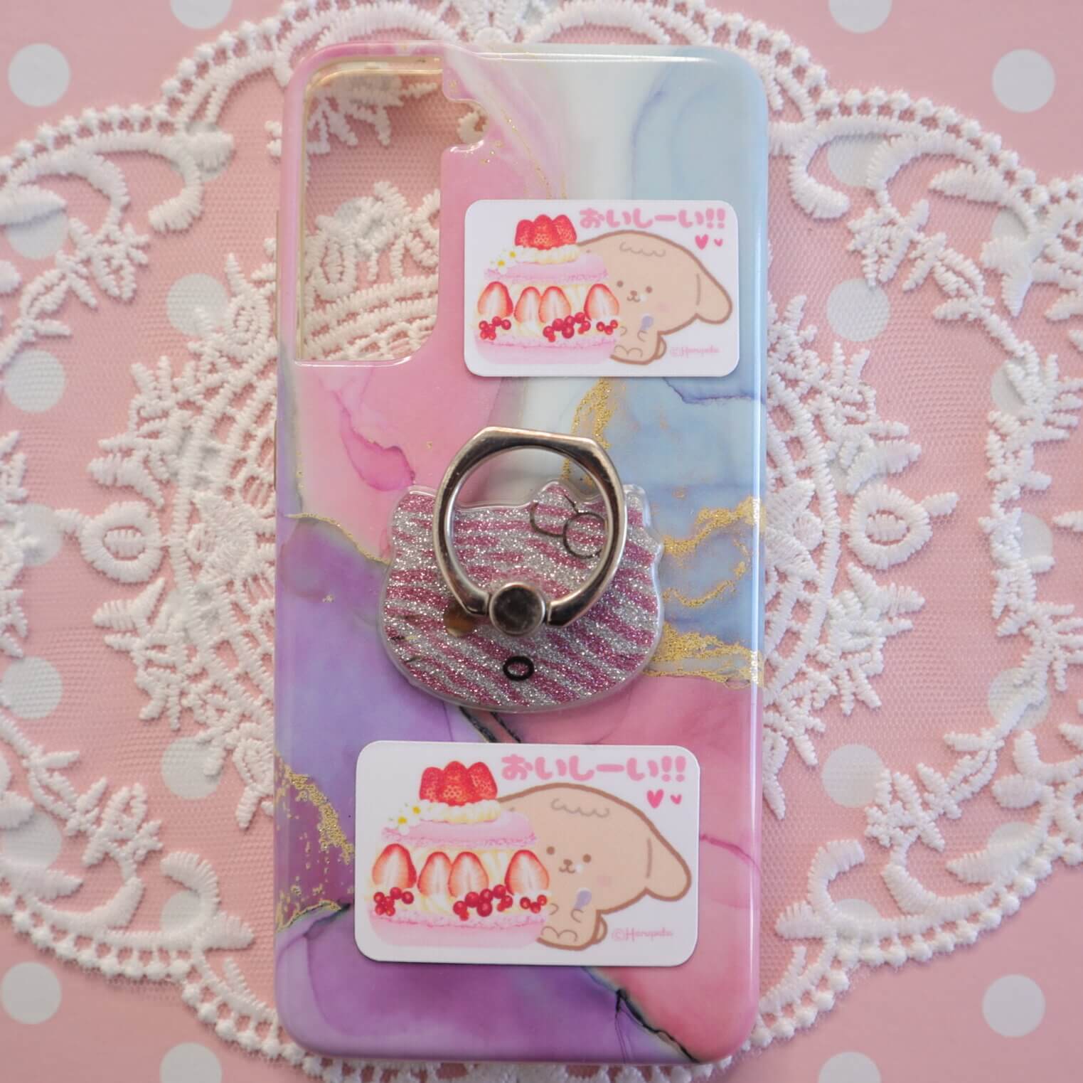 Strawberry Macaron Cute Dog Vinyl Stickers - Image 5