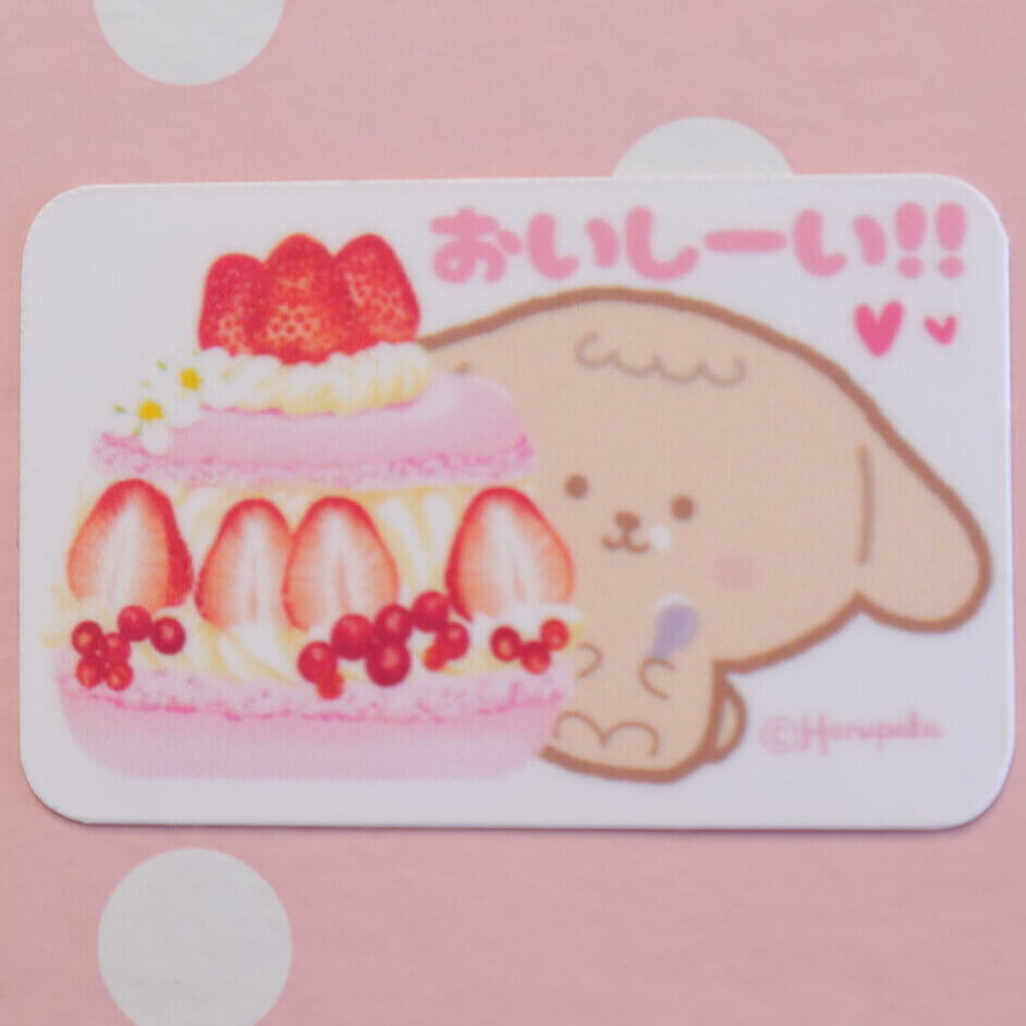 Strawberry Macaron Cute Dog Vinyl Stickers - Image 6