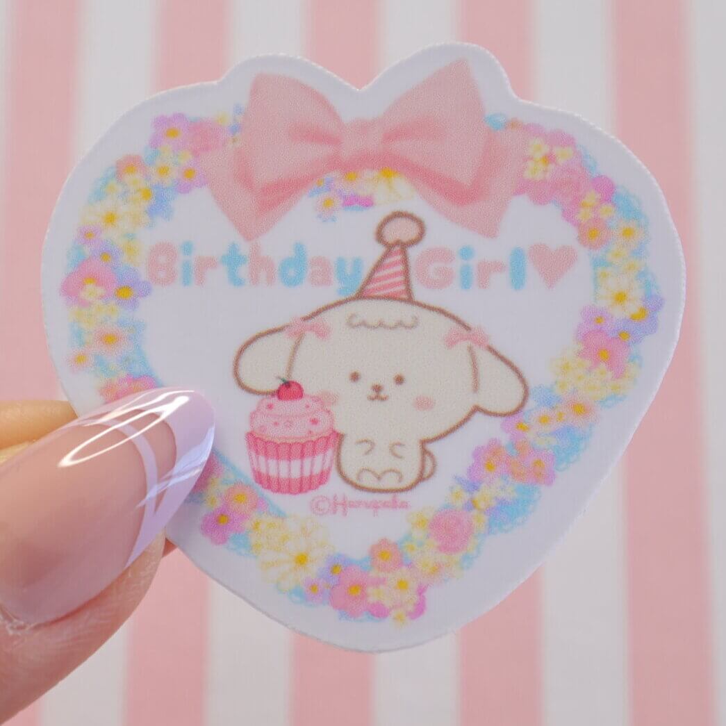 Birthday Girl Vinyl Sticker, Birthday Girl Sticker Badge - Image 2