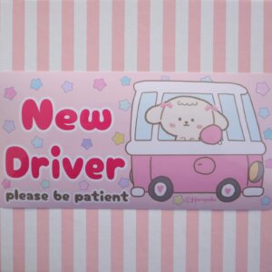 Kawaii Dog New Driver Car Sticker | Waterproof UV Resistant Decal