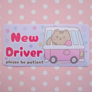 Kawaii Squirrel New Driver Car Sticker | Waterproof UV Resistant Decal