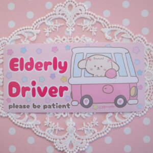 Elderly Driver Car Decals | Funny and Cute Gift for Mother, Grandma, Aunt