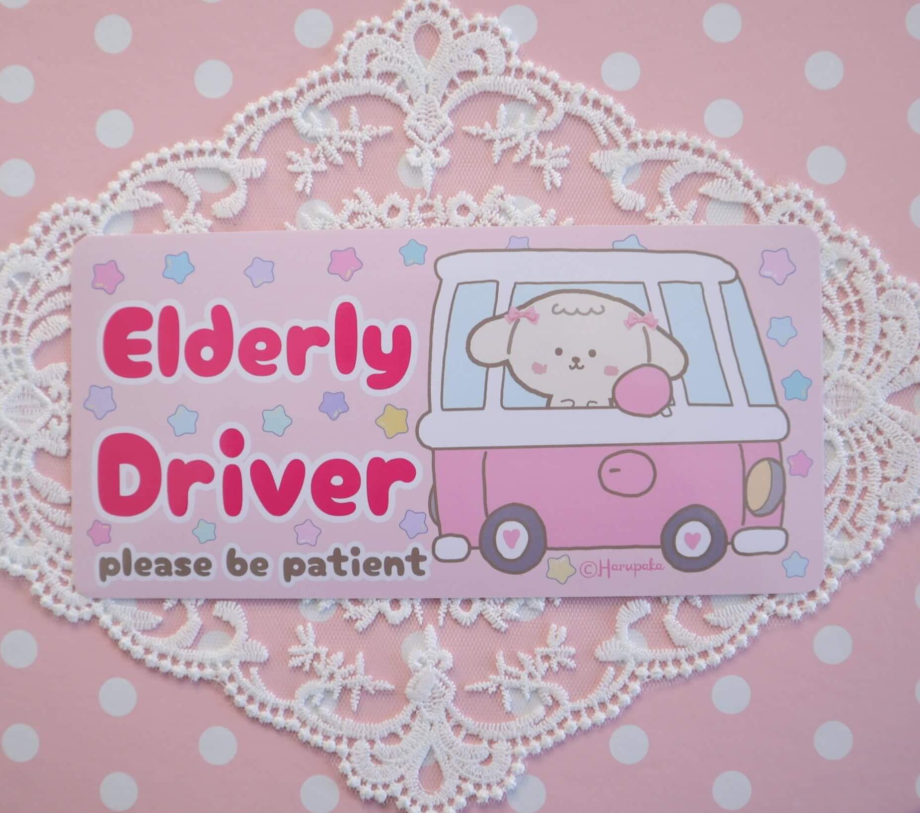 Elderly Driver Car Decals | Funny and Cute Gift for Mother, Grandma, Aunt