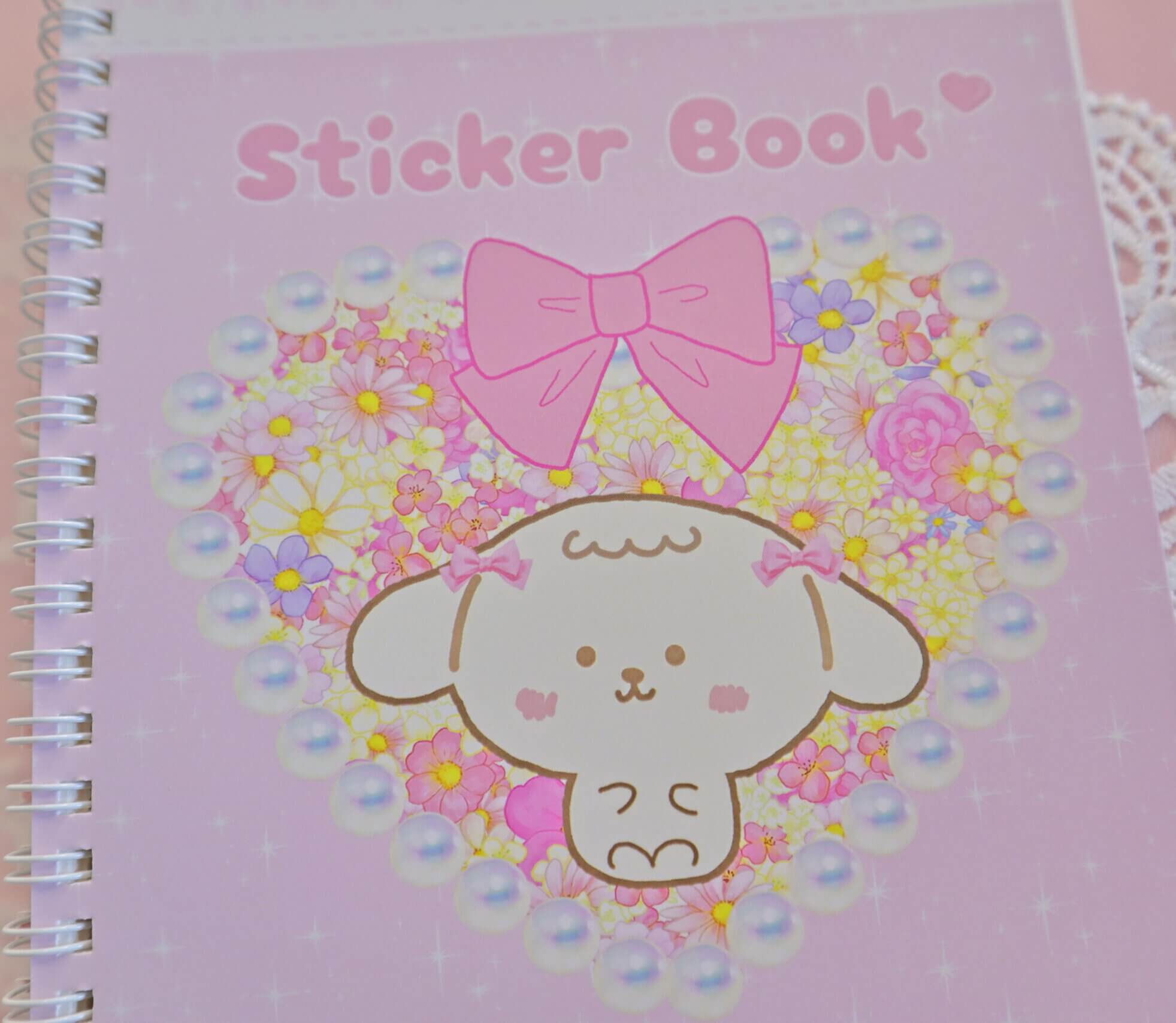 Kawaii A5 Reusable Sticker Book: Pink Puppy Design - Image 6