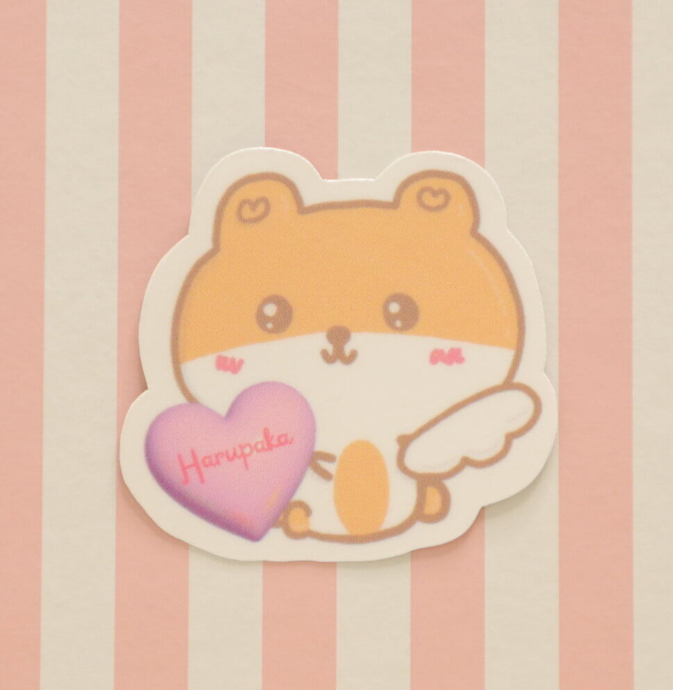 Handmade Hamster Angel Sticker: Kawaii Laptop Decal - Image 2