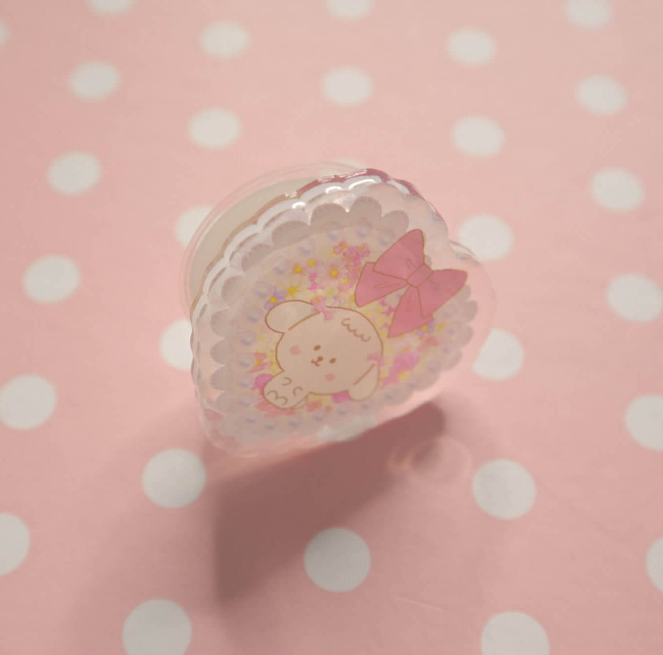 Kawaii Heart Phone Grip and Phone Stand: Pink Ribbon Acrylic Accessory - Image 2
