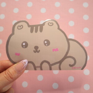 Kawaii Squirrel Peeker Car Sticker, Funny Animal Decal