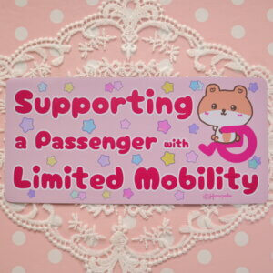 Limited Mobility Passenger Car Magnet: Handicap Awareness Sign