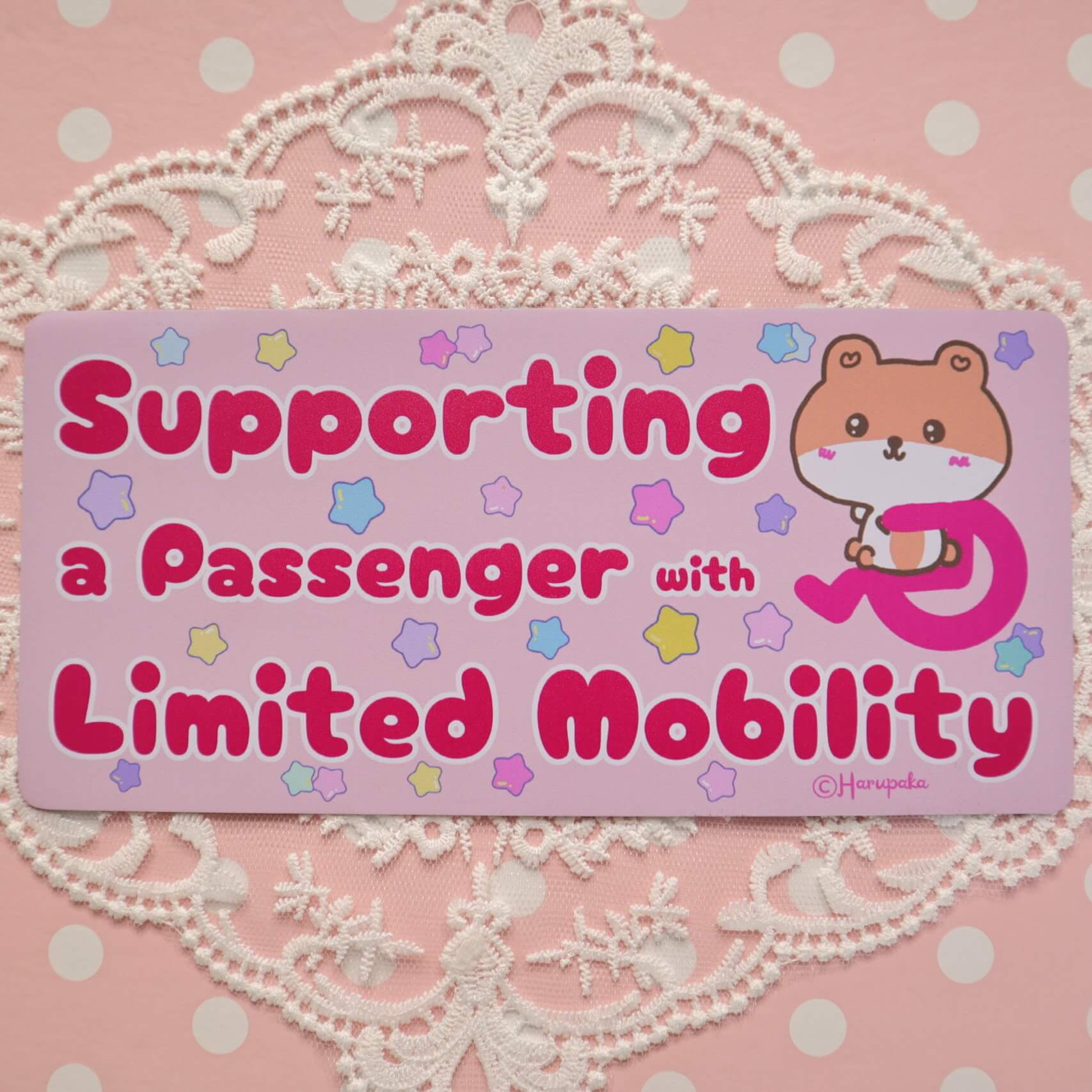 Limited Mobility Passenger Car Magnet: Handicap Awareness Sign