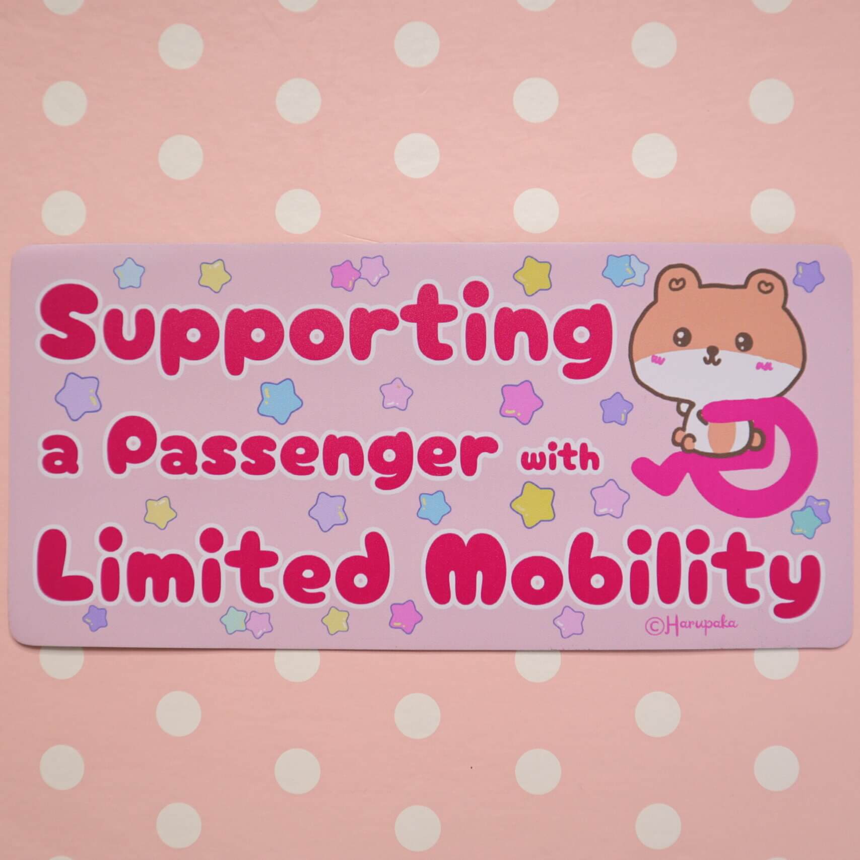 Limited Mobility Passenger Car Magnet: Handicap Awareness Sign - Image 2