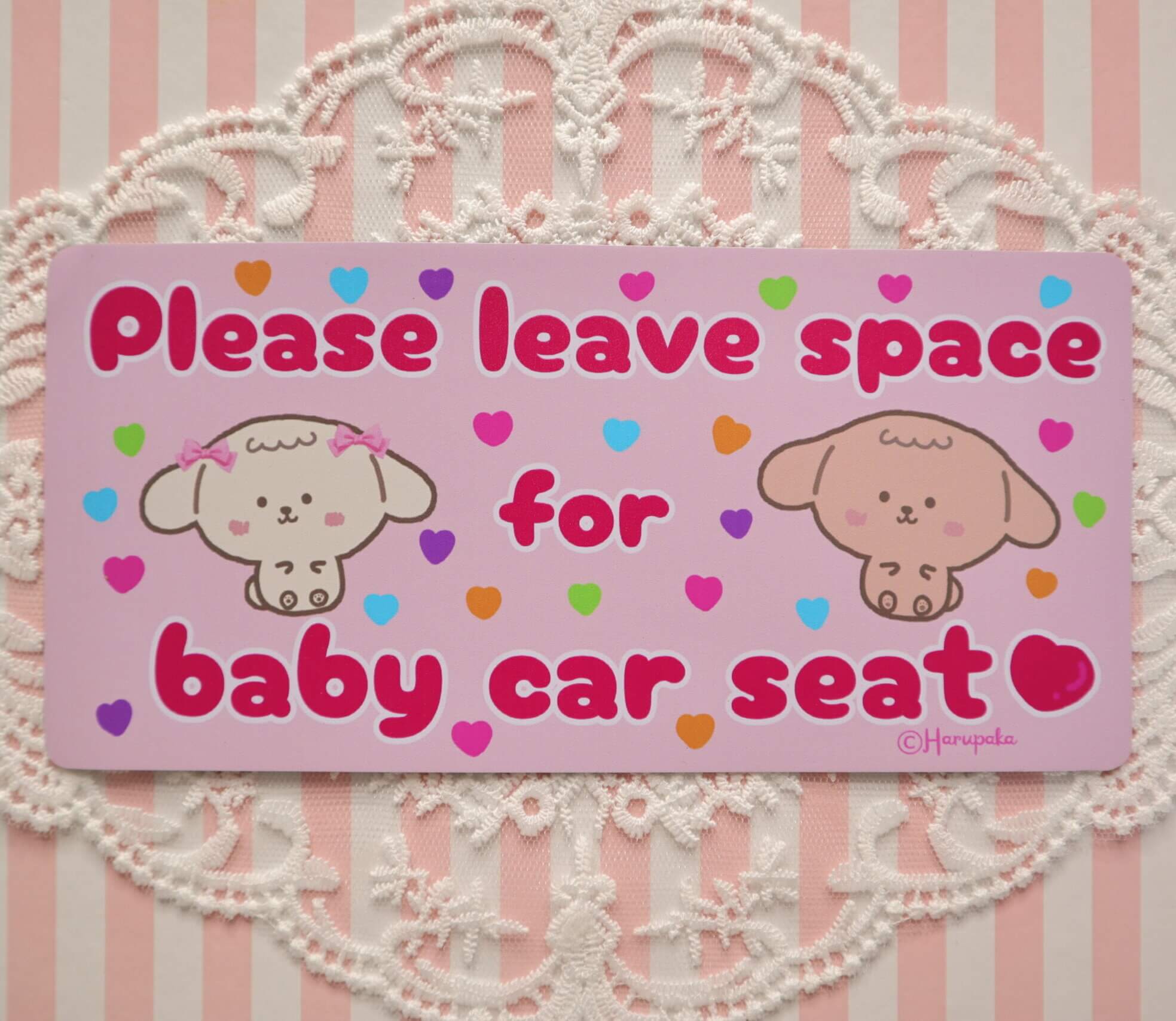 Please Leave Space for Baby Car Seat Magnet: New Parent Safety Sign - Image 4