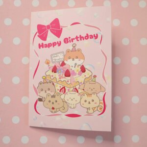 Kawaii Animal Birthday Card