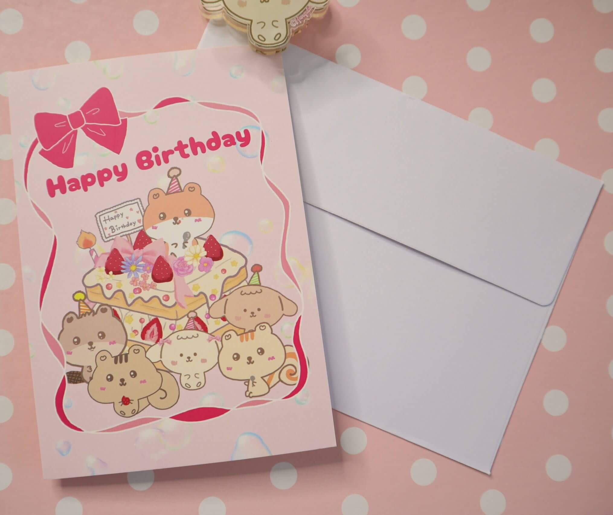Kawaii Animal Birthday Card - Image 4