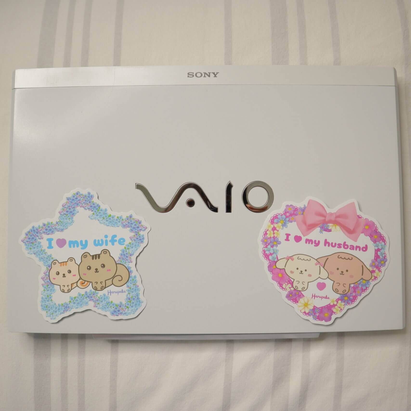 Cute Dog Couple Car Decal I Love My Husband Sticker - Image 5